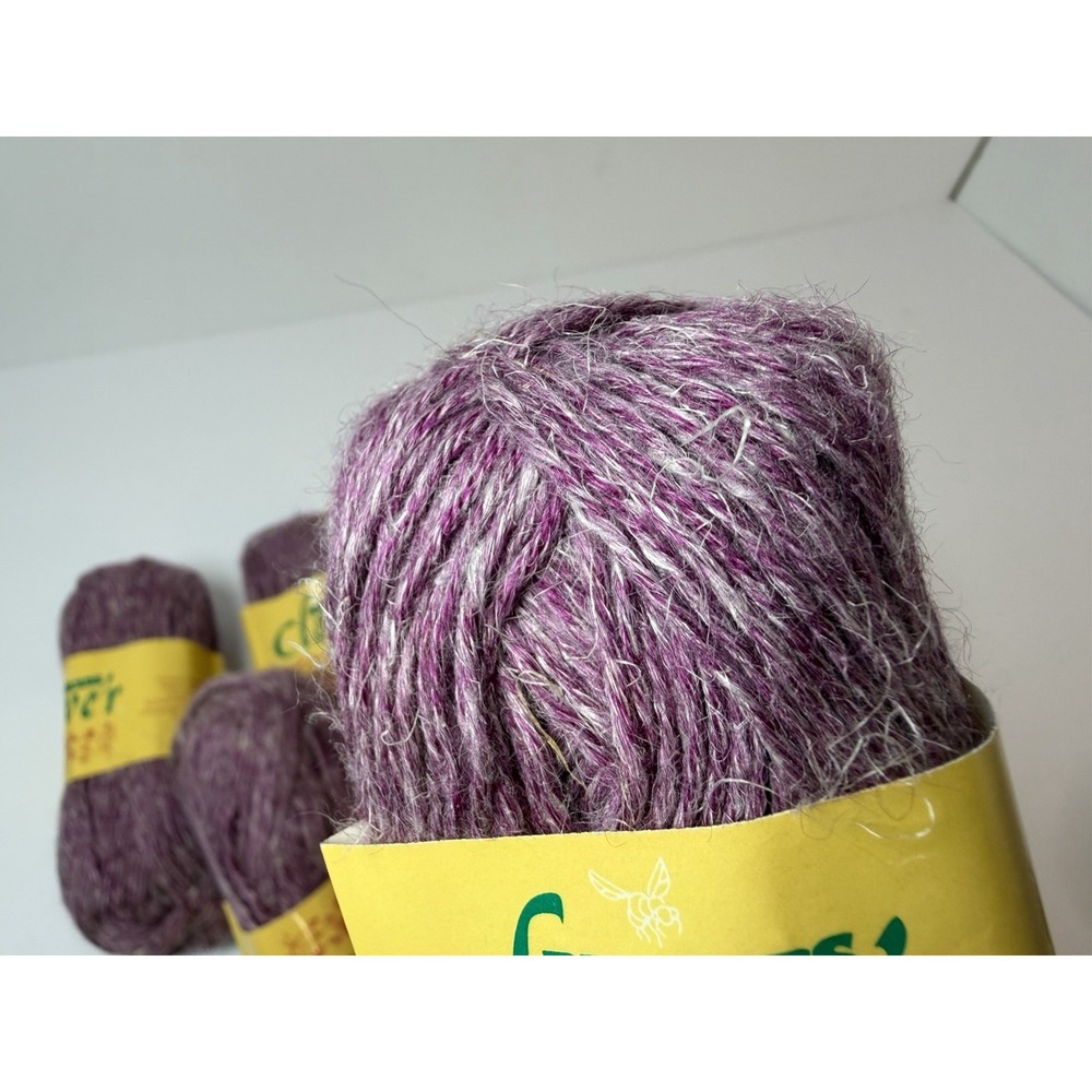 Reynolds Clover Yarn Linen and Acrylic Blend Light Worsted Purple Lot Of 10 - Picture 2 of 6